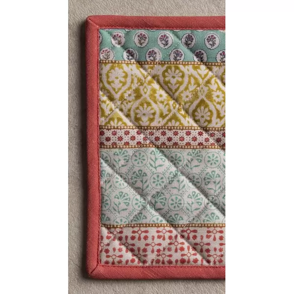 imageMaison d Hermine Potholders 100 Cotton 8quotx8quot Hotpads Heat Resistant with Loop Pot Holder Baking Grilling Home Handling Hot Pans Botanical Fresh  SpringSummer13  Provence