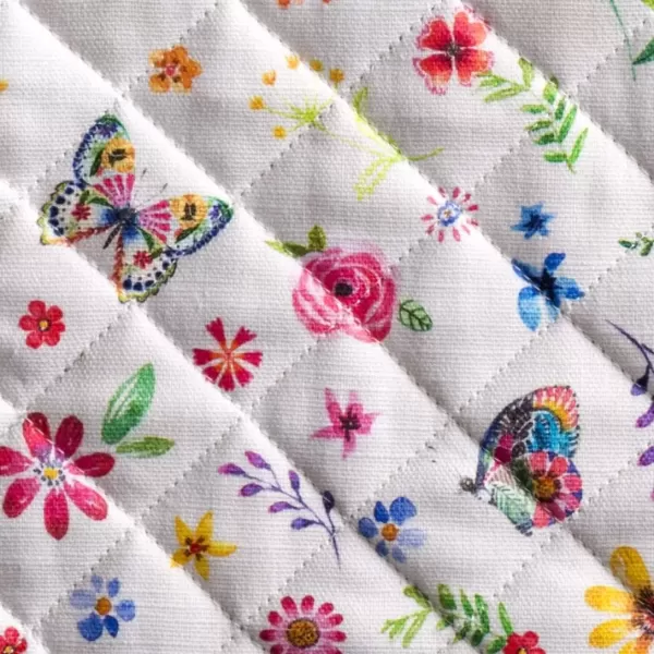 imageMaison d Hermine Potholders 100 Cotton 8quotx8quot Hotpads Heat Resistant with Loop Pot Holder Baking Grilling Home Handling Hot Pans Botanical Fresh  SpringSummer41  Happy Florals  Sweety