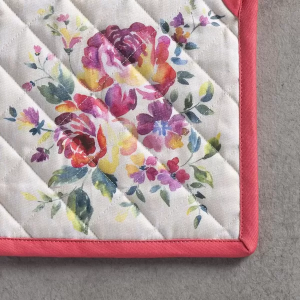imageMaison d Hermine Potholders 100 Cotton 8quotx8quot Hotpads Heat Resistant with Loop Pot Holder Baking Grilling Home Handling Hot Pans Botanical Fresh  SpringSummer38  Rose Garden