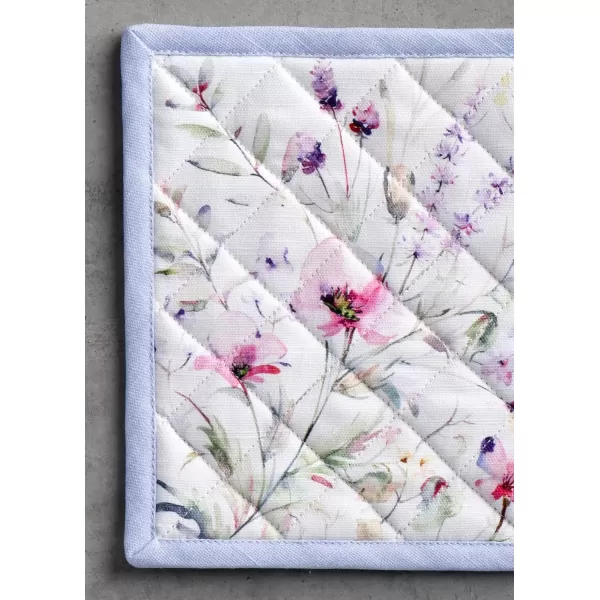 imageMaison d Hermine Potholders 100 Cotton 8quotx8quot Hotpads Heat Resistant with Loop Pot Holder Baking Grilling Home Handling Hot Pans Botanical Fresh  SpringSummerSummer Floral