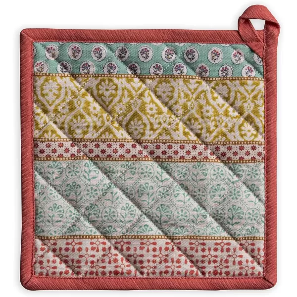imageMaison d Hermine Potholders 100 Cotton 8quotx8quot Hotpads Heat Resistant with Loop Pot Holder Baking Grilling Home Handling Hot Pans Botanical Fresh  SpringSummer13  Provence