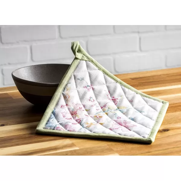 imageMaison d Hermine Potholders 100 Cotton 8quotx8quot Hotpads Heat Resistant with Loop Pot Holder Baking Grilling Home Handling Hot Pans Botanical Fresh  SpringSummer52  Paradise Island