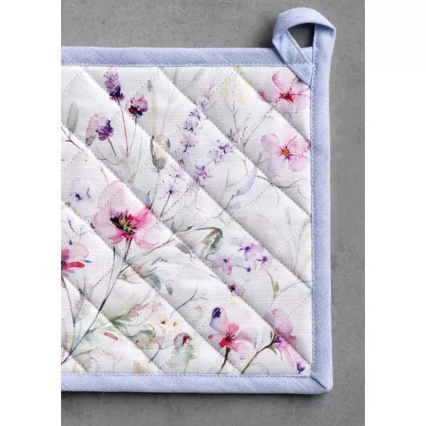 imageMaison d Hermine Potholders 100 Cotton 8quotx8quot Hotpads Heat Resistant with Loop Pot Holder Baking Grilling Home Handling Hot Pans Botanical Fresh  SpringSummerSummer Floral