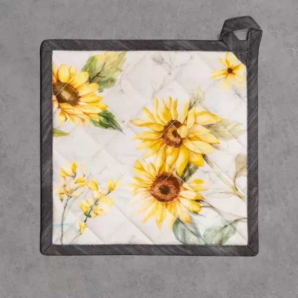 imageMaison d Hermine Potholders 100 Cotton 8quotx8quot Hotpads Heat Resistant with Loop Pot Holder Baking Grilling Home Handling Hot Pans Botanical Fresh  SpringSummerCandice