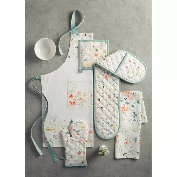 imageMaison d Hermine Potholders 100 Cotton 8quotx8quot Hotpads Heat Resistant with Loop Pot Holder Baking Grilling Home Handling Hot Pans Botanical Fresh  SpringSummer10  Colmar