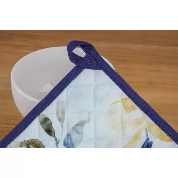 imageMaison d Hermine Potholders 100 Cotton 8quotx8quot Hotpads Heat Resistant with Loop Pot Holder Baking Grilling Home Handling Hot Pans Botanical Fresh  SpringSummer25  Lazy Summer Days