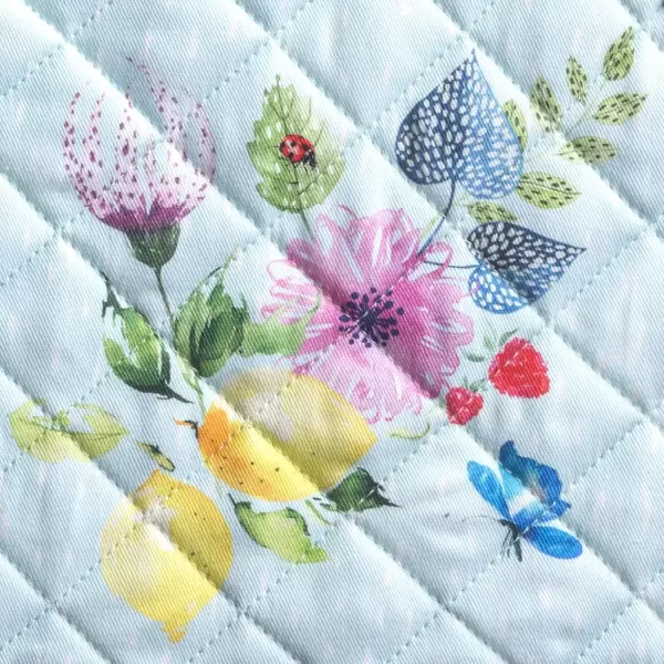 imageMaison d Hermine Potholders 100 Cotton 8quotx8quot Hotpads Heat Resistant with Loop Pot Holder Baking Grilling Home Handling Hot Pans Botanical Fresh  SpringSummer32  Jardin Dete  Mint