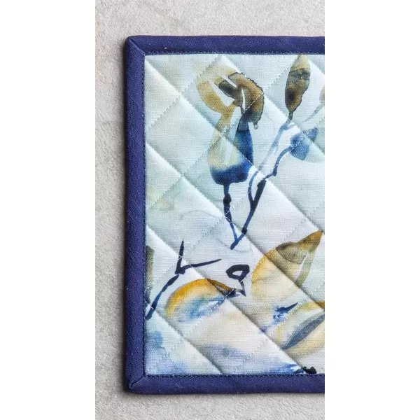 imageMaison d Hermine Potholders 100 Cotton 8quotx8quot Hotpads Heat Resistant with Loop Pot Holder Baking Grilling Home Handling Hot Pans Botanical Fresh  SpringSummer25  Lazy Summer Days