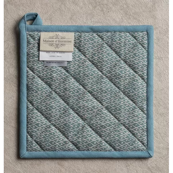 imageMaison d Hermine Potholders 100 Cotton 8quotx8quot Hotpads Heat Resistant with Loop Pot Holder Baking Grilling Home Handling Hot Pans Botanical Fresh  SpringSummer4  Marquise