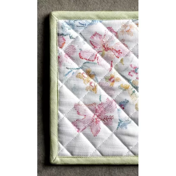 imageMaison d Hermine Potholders 100 Cotton 8quotx8quot Hotpads Heat Resistant with Loop Pot Holder Baking Grilling Home Handling Hot Pans Botanical Fresh  SpringSummer52  Paradise Island