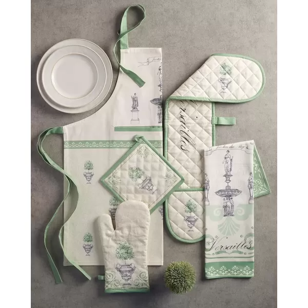 imageMaison d Hermine Potholders 100 Cotton 8quotx8quot Hotpads Heat Resistant with Loop Pot Holder Baking Grilling Home Handling Hot Pans Botanical Fresh  SpringSummer16  Jardin Du Roy