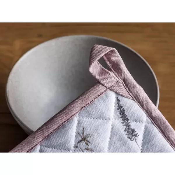 imageMaison d Hermine Potholders 100 Cotton 8quotx8quot Hotpads Heat Resistant with Loop Pot Holder Baking Grilling Home Handling Hot Pans Botanical Fresh  SpringSummer31  Meadow Florals  Brown