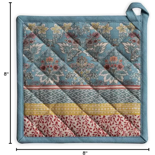 imageMaison d Hermine Potholders 100 Cotton 8quotx8quot Hotpads Heat Resistant with Loop Pot Holder Baking Grilling Home Handling Hot Pans Botanical Fresh  SpringSummer4  Marquise