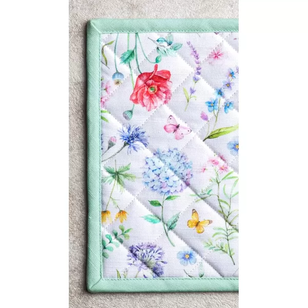 imageMaison d Hermine Potholders 100 Cotton 8quotx8quot Hotpads Heat Resistant with Loop Pot Holder Baking Grilling Home Handling Hot Pans Botanical Fresh  SpringSummer14  Just Floral