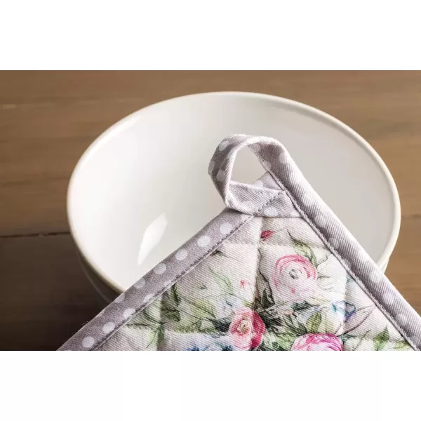 imageMaison d Hermine Potholders 100 Cotton 8quotx8quot Hotpads Heat Resistant with Loop Pot Holder Baking Grilling Home Handling Hot Pans Botanical Fresh  SpringSummer23  Champ De Mars