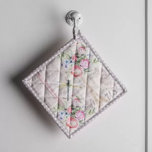 imageMaison d Hermine Potholders 100 Cotton 8quotx8quot Hotpads Heat Resistant with Loop Pot Holder Baking Grilling Home Handling Hot Pans Botanical Fresh  SpringSummer23  Champ De Mars