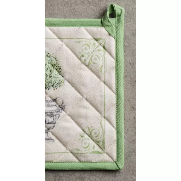 imageMaison d Hermine Potholders 100 Cotton 8quotx8quot Hotpads Heat Resistant with Loop Pot Holder Baking Grilling Home Handling Hot Pans Botanical Fresh  SpringSummer16  Jardin Du Roy