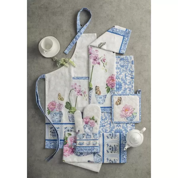 imageMaison d Hermine Potholders 100 Cotton 8quotx8quot Hotpads Heat Resistant with Loop Pot Holder Baking Grilling Home Handling Hot Pans Botanical Fresh  SpringSummer2  Canton