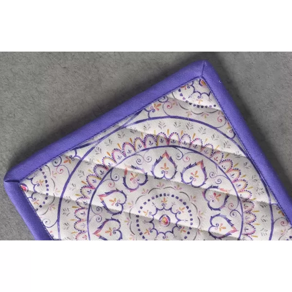 imageMaison d Hermine Potholders 100 Cotton 8quotx8quot Hotpads Heat Resistant with Loop Pot Holder Baking Grilling Home Handling Hot Pans Botanical Fresh  SpringSummer51  Mandala