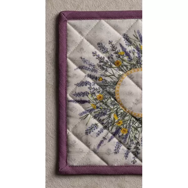 imageMaison d Hermine Potholders 100 Cotton 8quotx8quot Hotpads Heat Resistant with Loop Pot Holder Baking Grilling Home Handling Hot Pans Botanical Fresh  SpringSummer15  Fanny Lavender