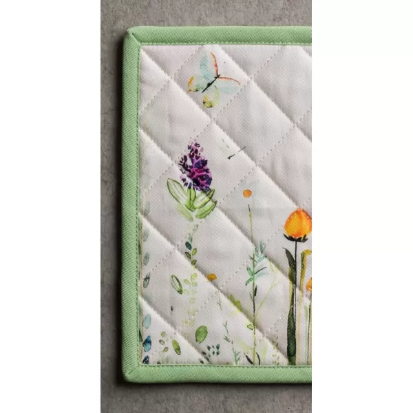 imageMaison d Hermine Potholders 100 Cotton 8quotx8quot Hotpads Heat Resistant with Loop Pot Holder Baking Grilling Home Handling Hot Pans Botanical Fresh  SpringSummer7  Botanical Fresh