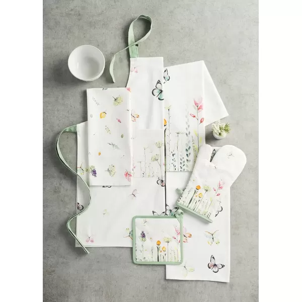imageMaison d Hermine Potholders 100 Cotton 8quotx8quot Hotpads Heat Resistant with Loop Pot Holder Baking Grilling Home Handling Hot Pans Botanical Fresh  SpringSummer7  Botanical Fresh