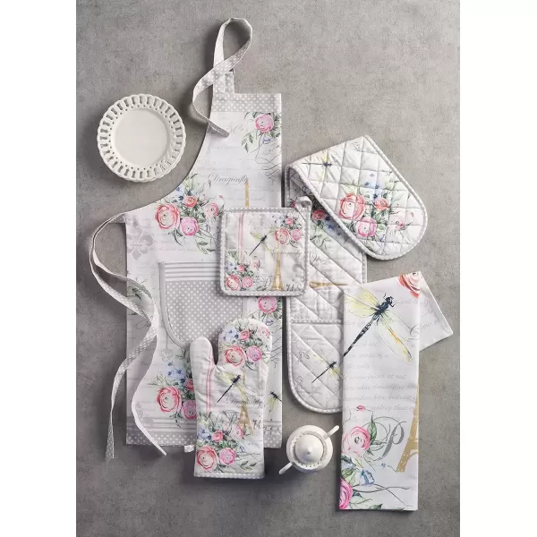 imageMaison d Hermine Potholders 100 Cotton 8quotx8quot Hotpads Heat Resistant with Loop Pot Holder Baking Grilling Home Handling Hot Pans Botanical Fresh  SpringSummer23  Champ De Mars