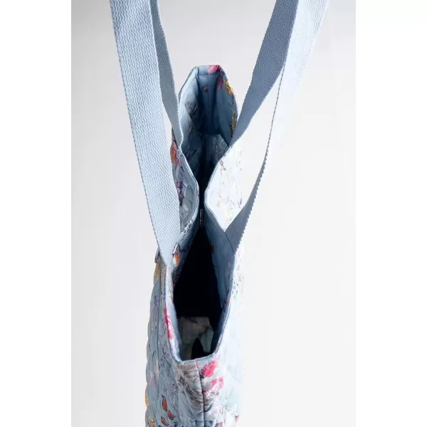 imageMaison d Hermine Shopping Bag Cotton Quilted Tote Bag with Zipper Pockets ampamp Small Pouch Grocery Bag for Work Travel Lunch15  Equinoxe