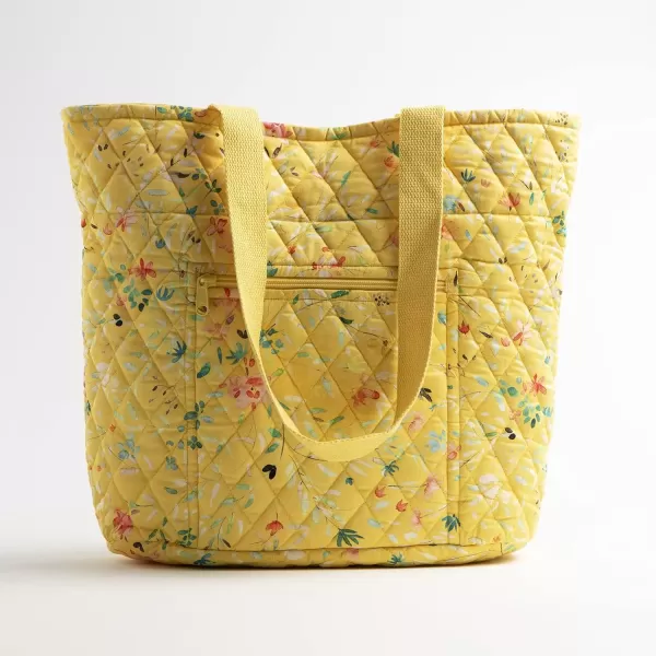 imageMaison d Hermine Shopping Bag Cotton Quilted Tote Bag with Zipper Pockets ampamp Small Pouch Grocery Bag for Work Travel Lunch16  Colmar