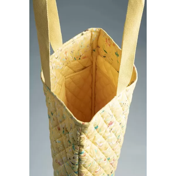 imageMaison d Hermine Shopping Bag Cotton Quilted Tote Bag with Zipper Pockets ampamp Small Pouch Grocery Bag for Work Travel Lunch16  Colmar