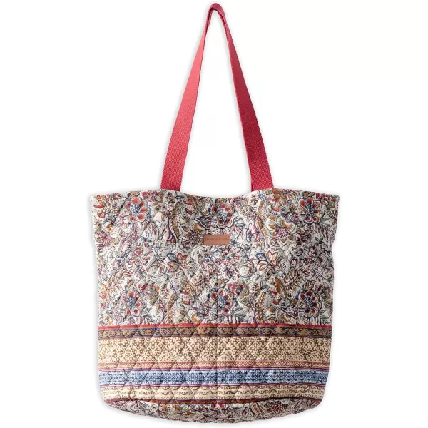 imageMaison d Hermine Shopping Bag Cotton Quilted Tote Bag with Zipper Pockets ampamp Small Pouch Grocery Bag for Work Travel Lunch22  Jaipur