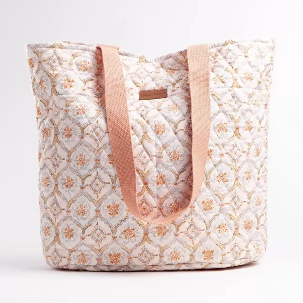 imageMaison d Hermine Shopping Bag Cotton Quilted Tote Bag with Zipper Pockets ampamp Small Pouch Grocery Bag for Work Travel Lunch25  Fair Isle