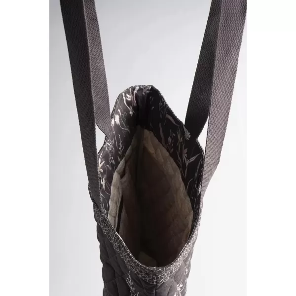 imageMaison d Hermine Shopping Bag Cotton Quilted Tote Bag with Zipper Pockets ampamp Small Pouch Grocery Bag for Work Travel Lunch42  Meadow Florals