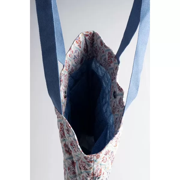 imageMaison d Hermine Shopping Bag Cotton Quilted Tote Bag with Zipper Pockets ampamp Small Pouch Grocery Bag for Work Travel Lunch47  Albane