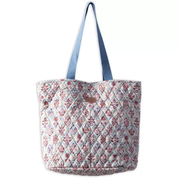 imageMaison d Hermine Shopping Bag Cotton Quilted Tote Bag with Zipper Pockets ampamp Small Pouch Grocery Bag for Work Travel Lunch47  Albane