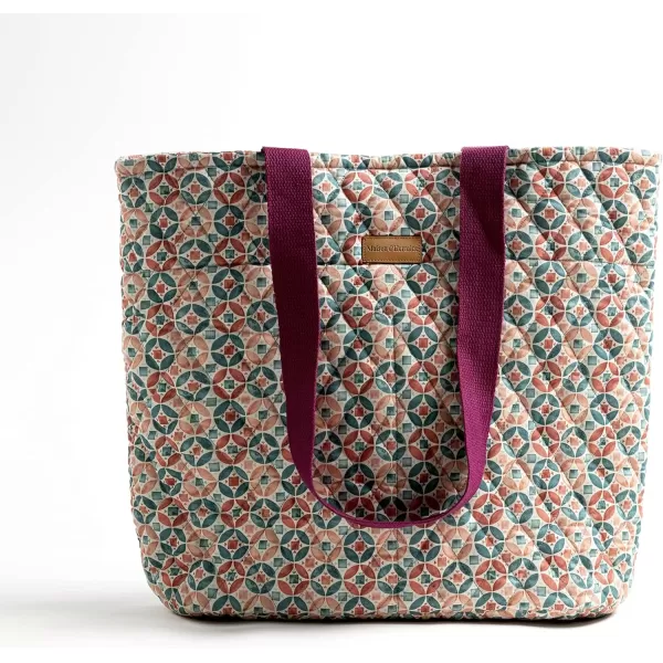 imageMaison d Hermine Shopping Bag Cotton Quilted Tote Bag with Zipper Pockets ampamp Small Pouch Grocery Bag for Work Travel Lunch49  Bamako  Bakary
