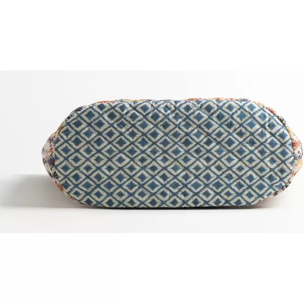 imageMaison d Hermine Shopping Bag Cotton Quilted Tote Bag with Zipper Pockets ampamp Small Pouch Grocery Bag for Work Travel Lunch50  Ikat  Akira