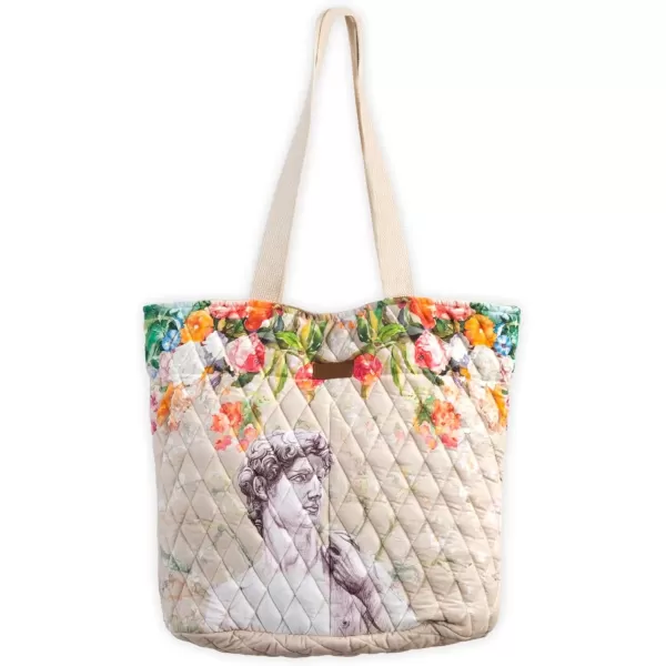 imageMaison d Hermine Shopping Bag Cotton Quilted Tote Bag with Zipper Pockets ampamp Small Pouch Grocery Bag for Work Travel Lunch51  Masterpiece