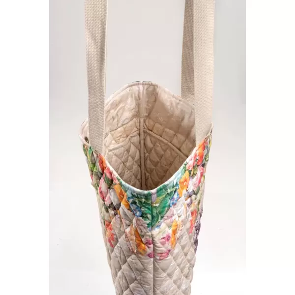 imageMaison d Hermine Shopping Bag Cotton Quilted Tote Bag with Zipper Pockets ampamp Small Pouch Grocery Bag for Work Travel Lunch51  Masterpiece