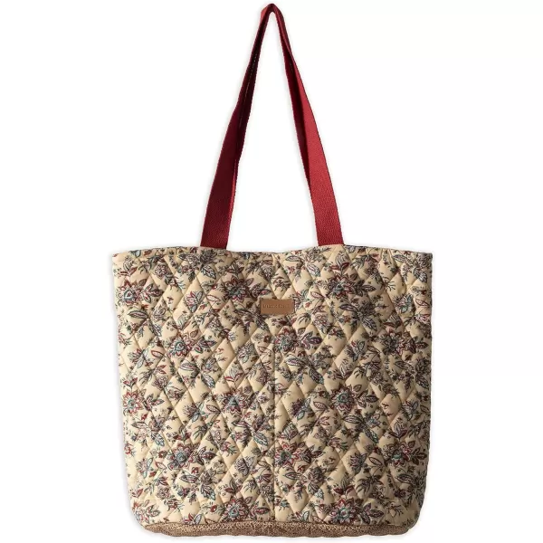 imageMaison d Hermine Shopping Bag Cotton Quilted Tote Bag with Zipper Pockets ampamp Small Pouch Grocery Bag for Work Travel Lunch6  Asmi