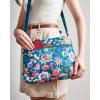 imageMaison d Hermine Cross Body Bag Cotton Adjustable Shoulder Strap Hand Bag Tote Purse for Women Office Shopping36  Happy Florals  Blue