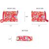 imageMaison d Hermine Cross Body Bag Cotton Adjustable Shoulder Strap Hand Bag Tote Purse for Women Office Shopping38  Happy Florals  Red