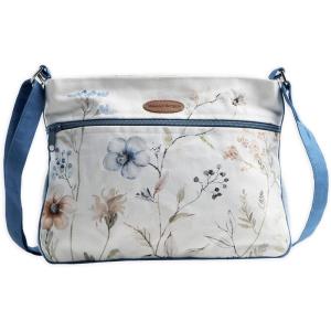 imageMaison d Hermine Cross Body Bag Cotton Adjustable Shoulder Strap Hand Bag Tote Purse for Women Office Shopping26  Ice Florals