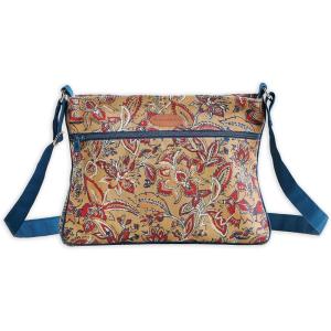 imageMaison d Hermine Cross Body Bag Cotton Adjustable Shoulder Strap Hand Bag Tote Purse for Women Office Shopping37  Kerala  Blue