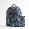 imageMaison d Hermine Backpack Cotton Shoulder Backpack with Small Pouch Lightweight Bag for Travel Work Beach Perfect for Women ampamp Men Bonobo  Blue17  Just Floral