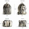 imageMaison d Hermine Backpack Cotton Shoulder Backpack with Small Pouch Lightweight Bag for Travel Work Beach Perfect for Women ampamp Men Bonobo  Blue18  Zebra