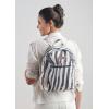 imageMaison d Hermine Backpack Cotton Shoulder Backpack with Small Pouch Lightweight Bag for Travel Work Beach Perfect for Women ampamp Men Bonobo  Blue18  Zebra