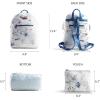imageMaison d Hermine Backpack Cotton Shoulder Backpack with Small Pouch Lightweight Bag for Travel Work Beach Perfect for Women ampamp Men Bonobo  Blue26  Ice Florals