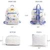 imageMaison d Hermine Backpack Cotton Shoulder Backpack with Small Pouch Lightweight Bag for Travel Work Beach Perfect for Women ampamp Men Bonobo  Blue27  Faience