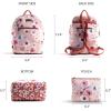 imageMaison d Hermine Backpack Cotton Shoulder Backpack with Small Pouch Lightweight Bag for Travel Work Beach Perfect for Women ampamp Men Bonobo  Blue28  Pale Garden  Romantic Poppy
